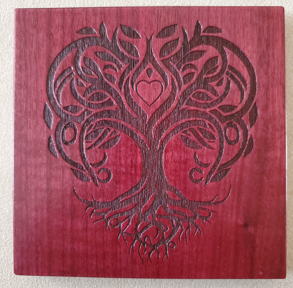 Purpleheart Yggdrasil Coasters
