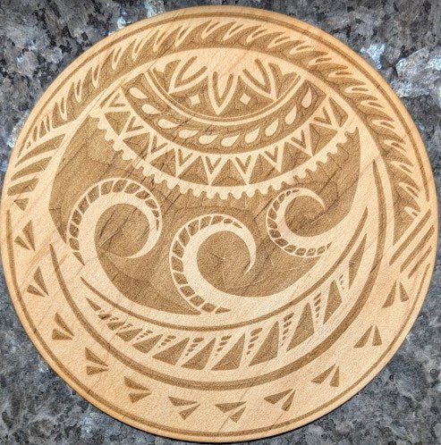 Trivet, small - Andean Geowave trivet in cherry