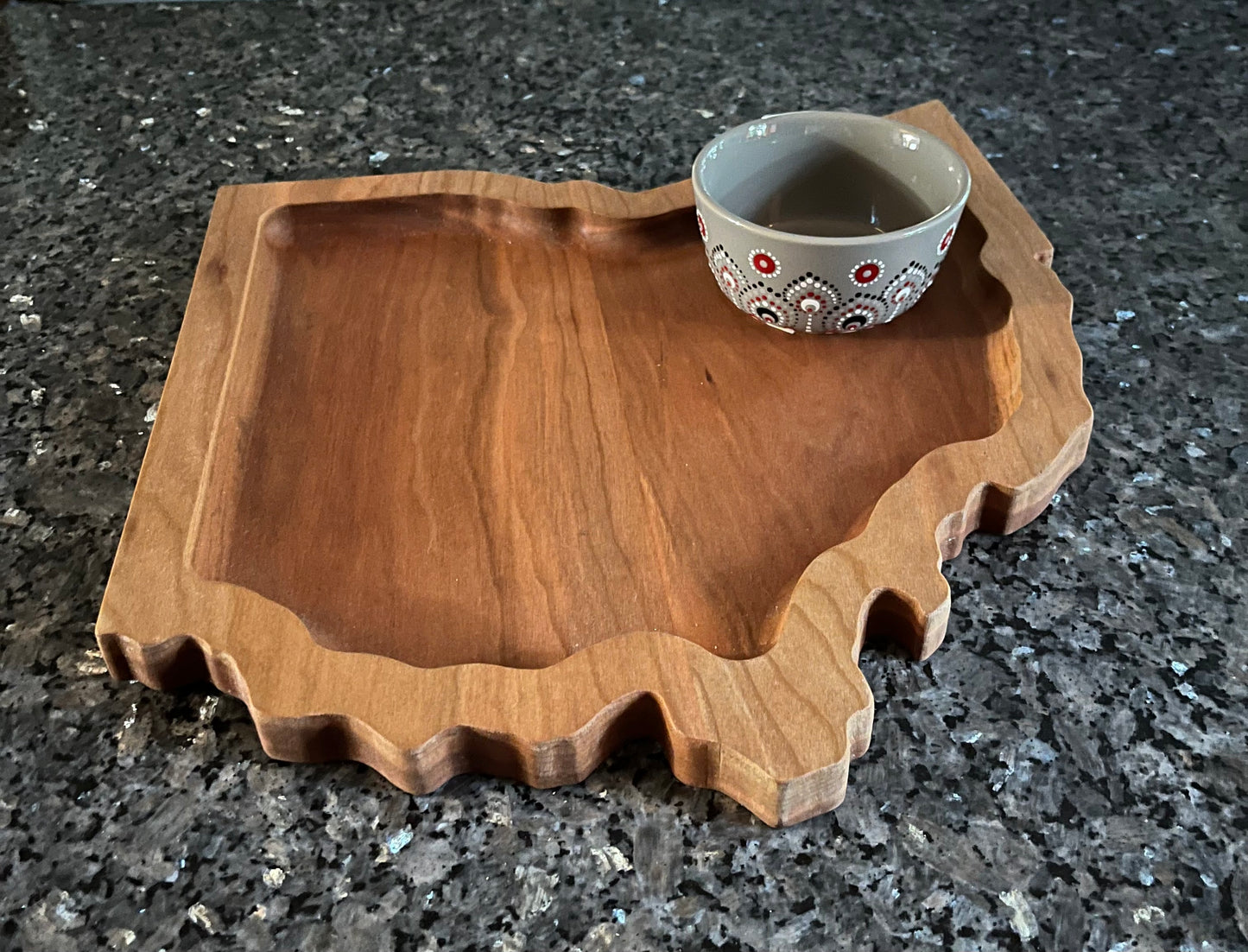 Scarlet and Grey Dip Bowls