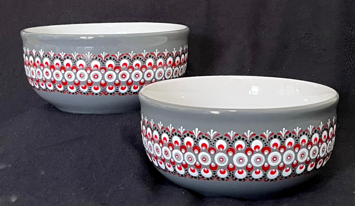 Red & Grey Bowl