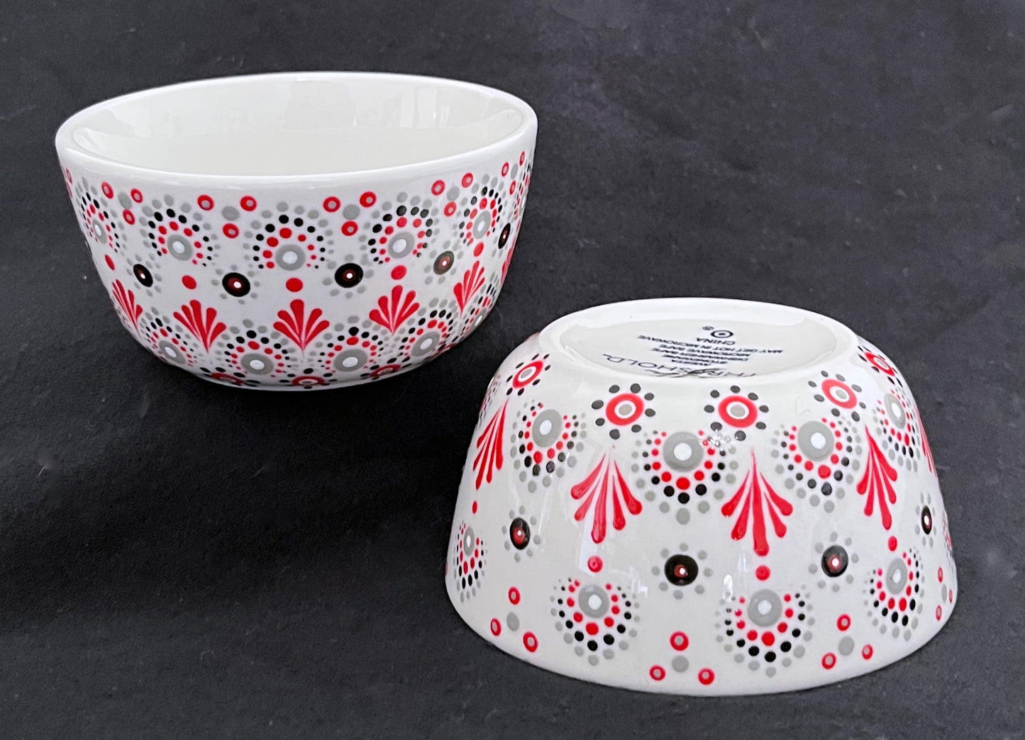 Scarlet & Grey Dip Bowl