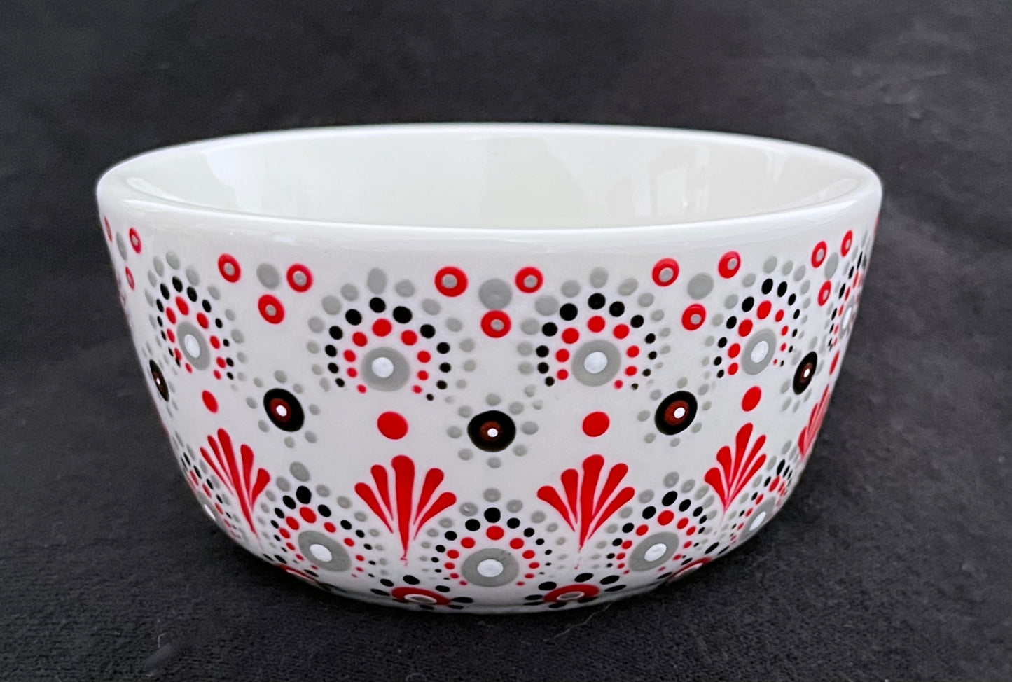 Scarlet & Grey Dip Bowl