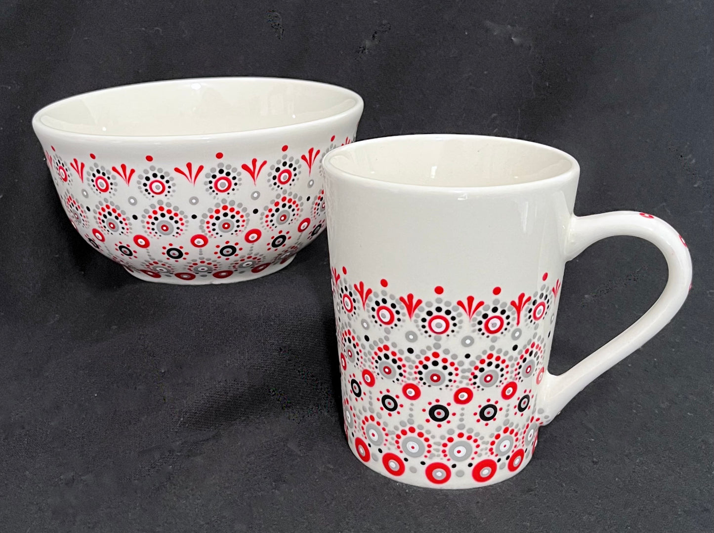 Scarlet & Gray Pattern mug