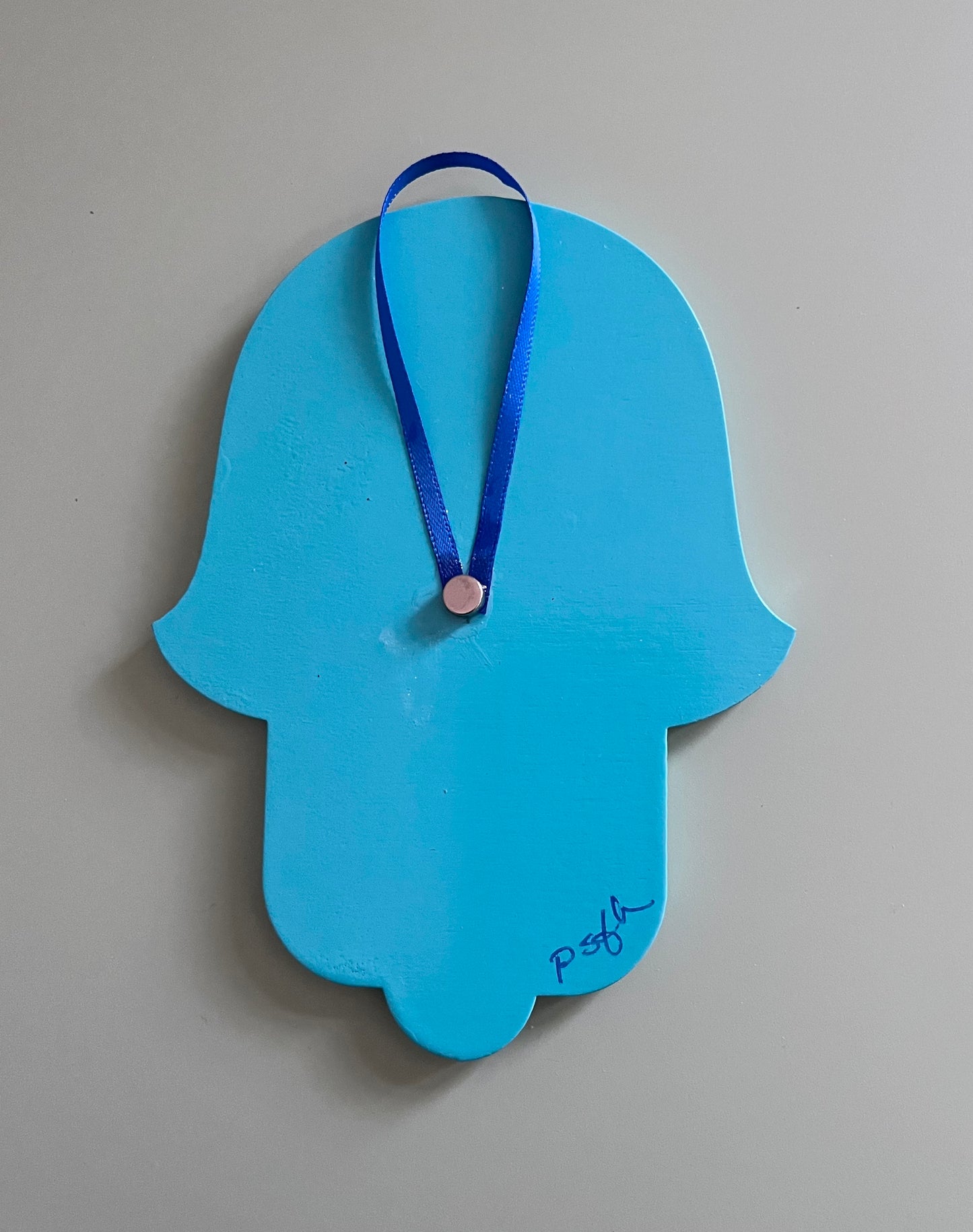 Hamsa - Blue with "Chai" (5 inch)