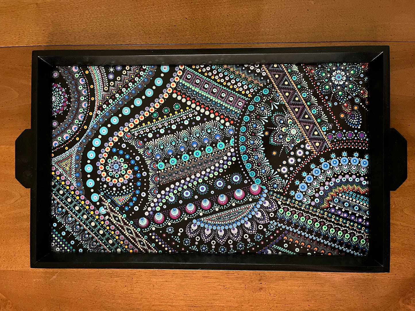 Black Dot Pattern Serving Tray