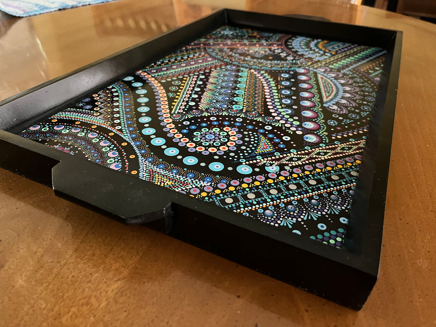 Black Dot Pattern Serving Tray