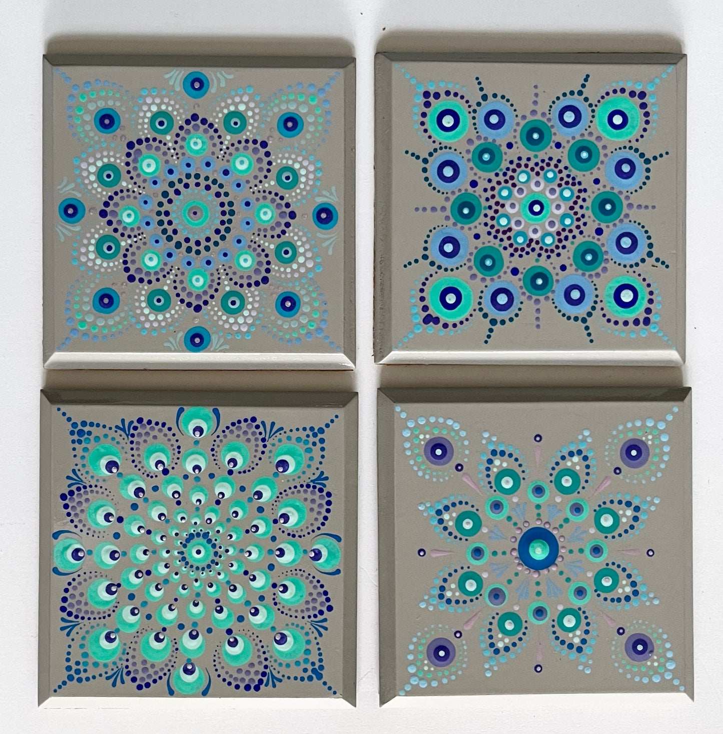 Mandala Coasters - Grey (set of 4)