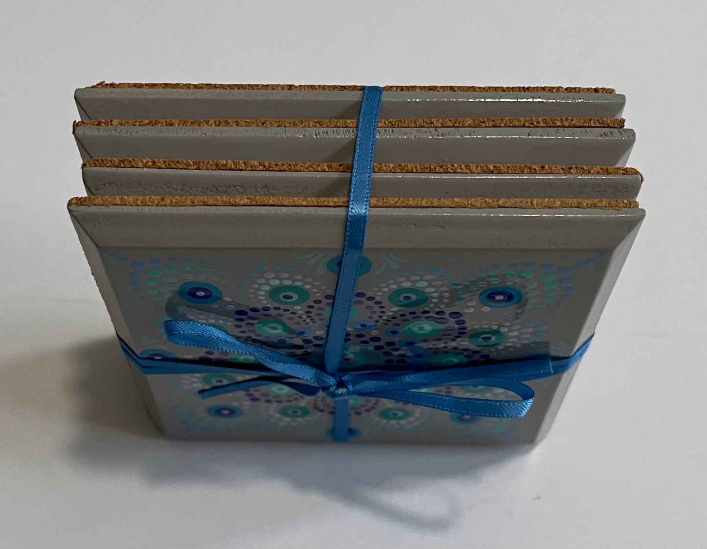 Mandala Coasters - Grey (set of 4)