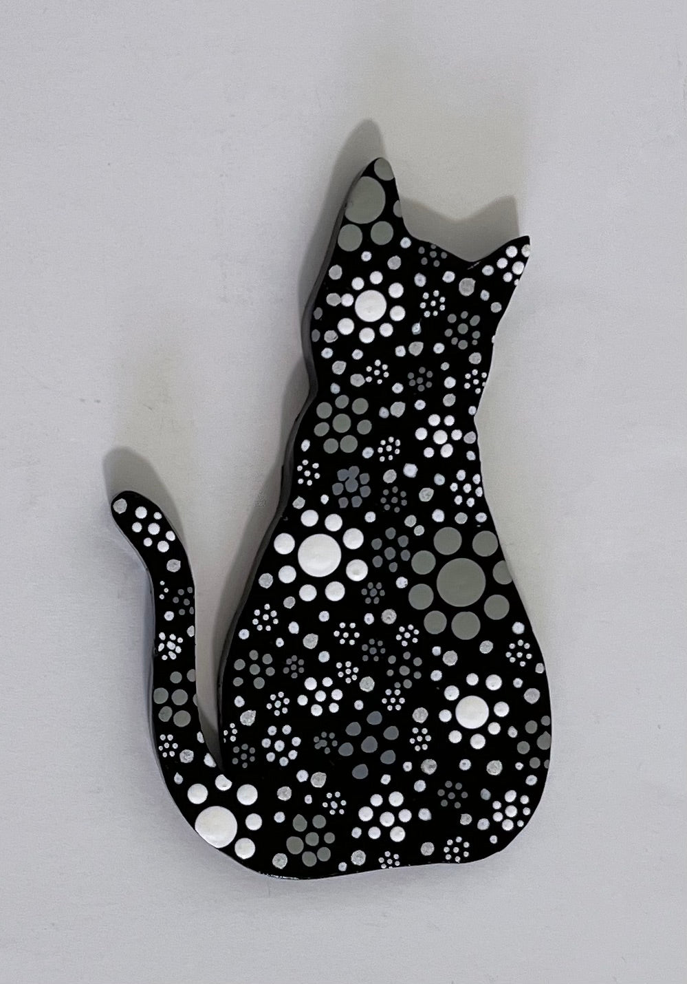 Floral Cat magnets 3.5 in.