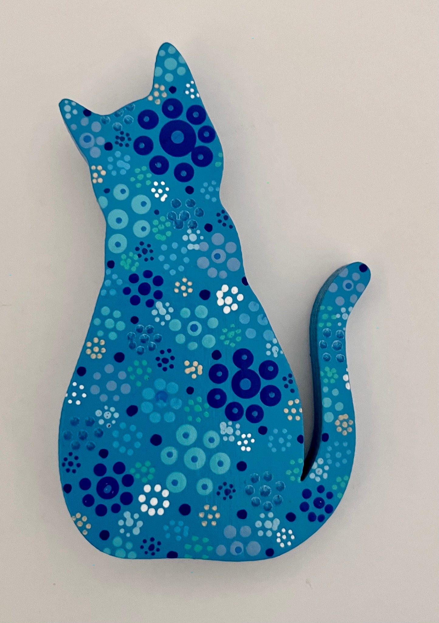 Floral Cat magnets 3.5 in.