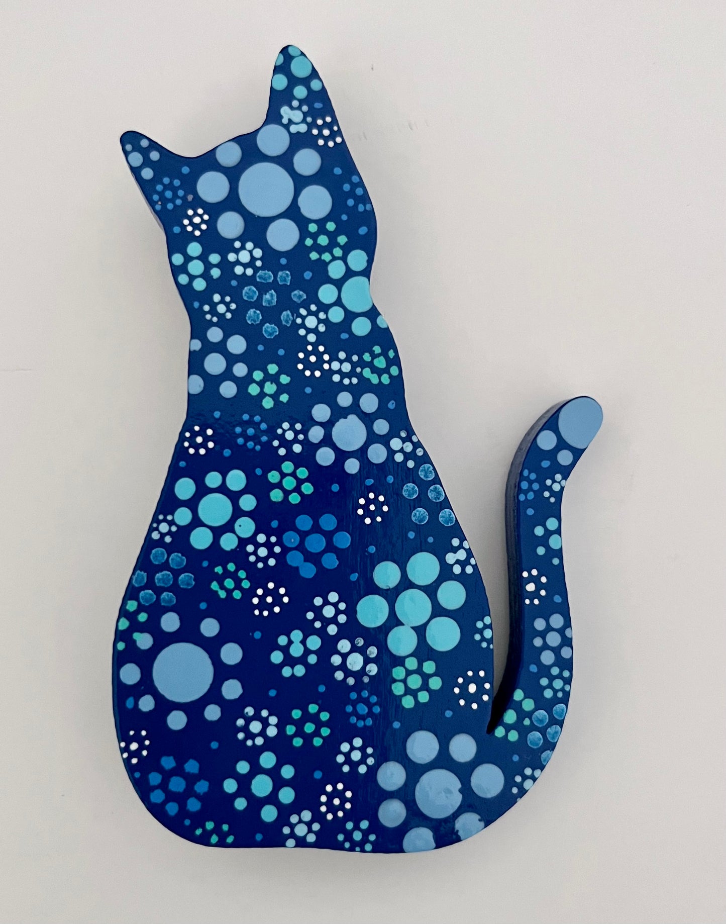 Floral Cat magnets 3.5 in.