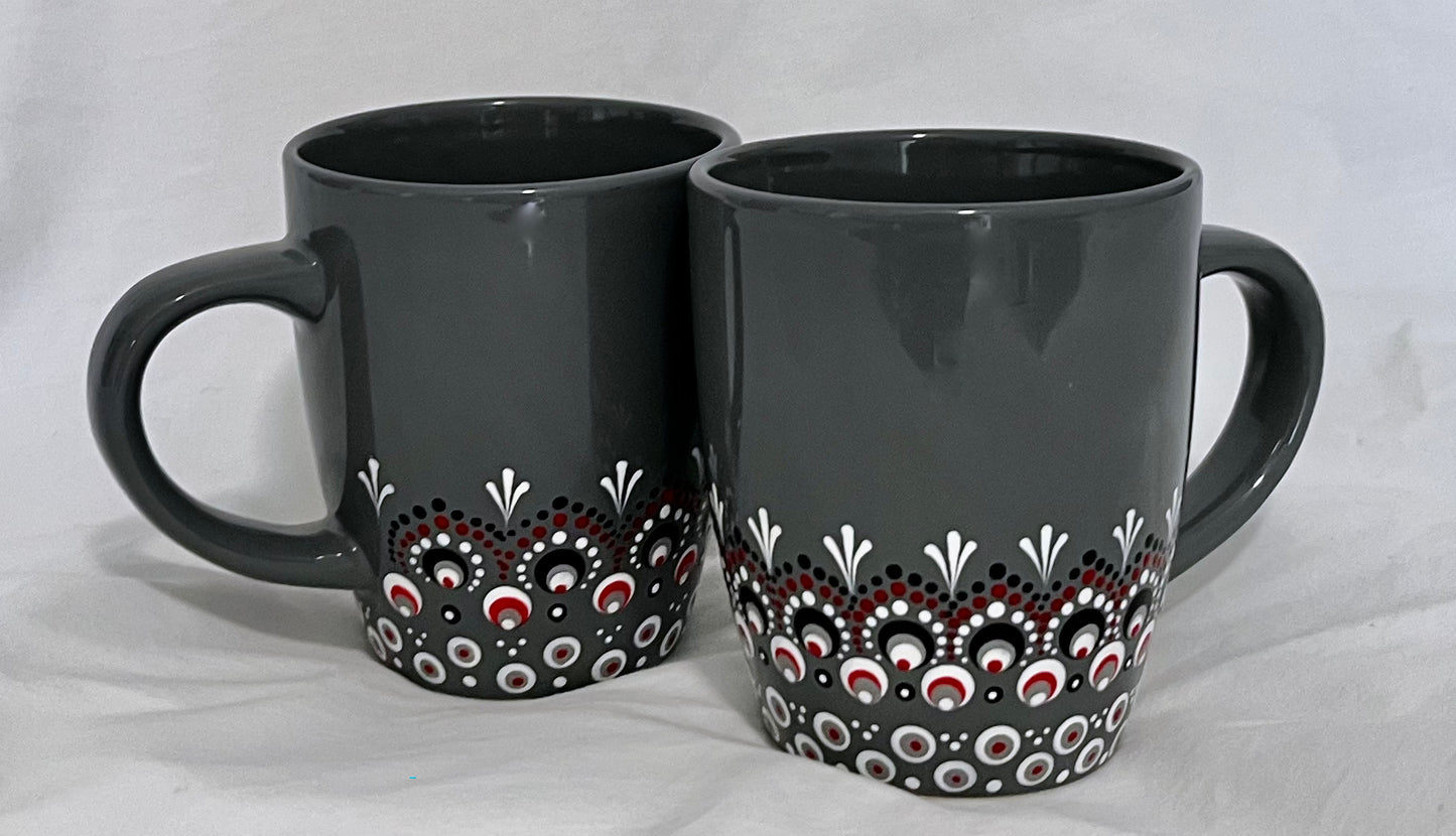 Grey mug with team colors