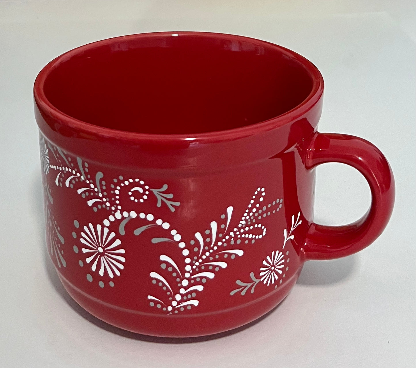 Floral Soup Mug for Buckeye Fans