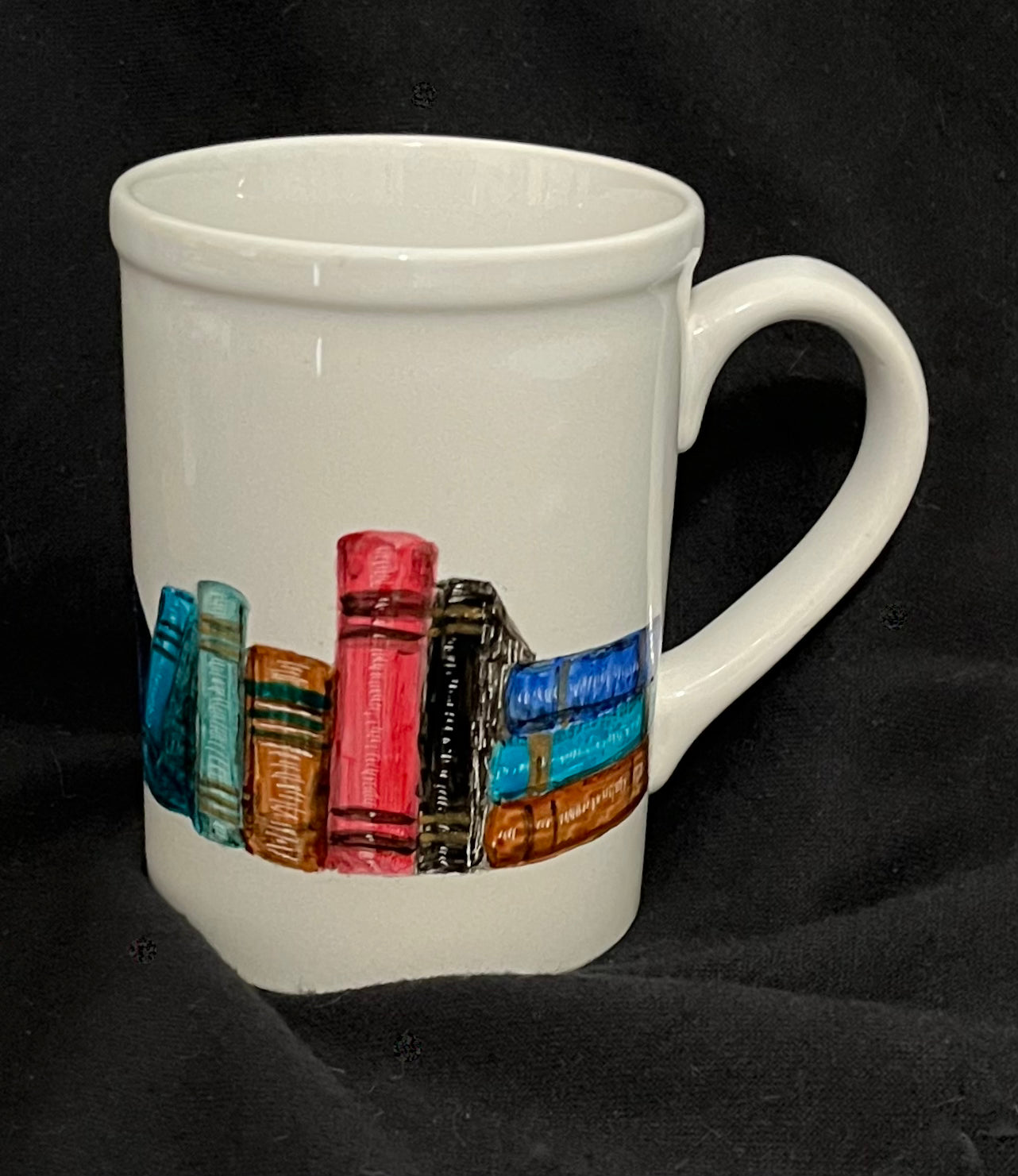 White Bookshelf Mug
