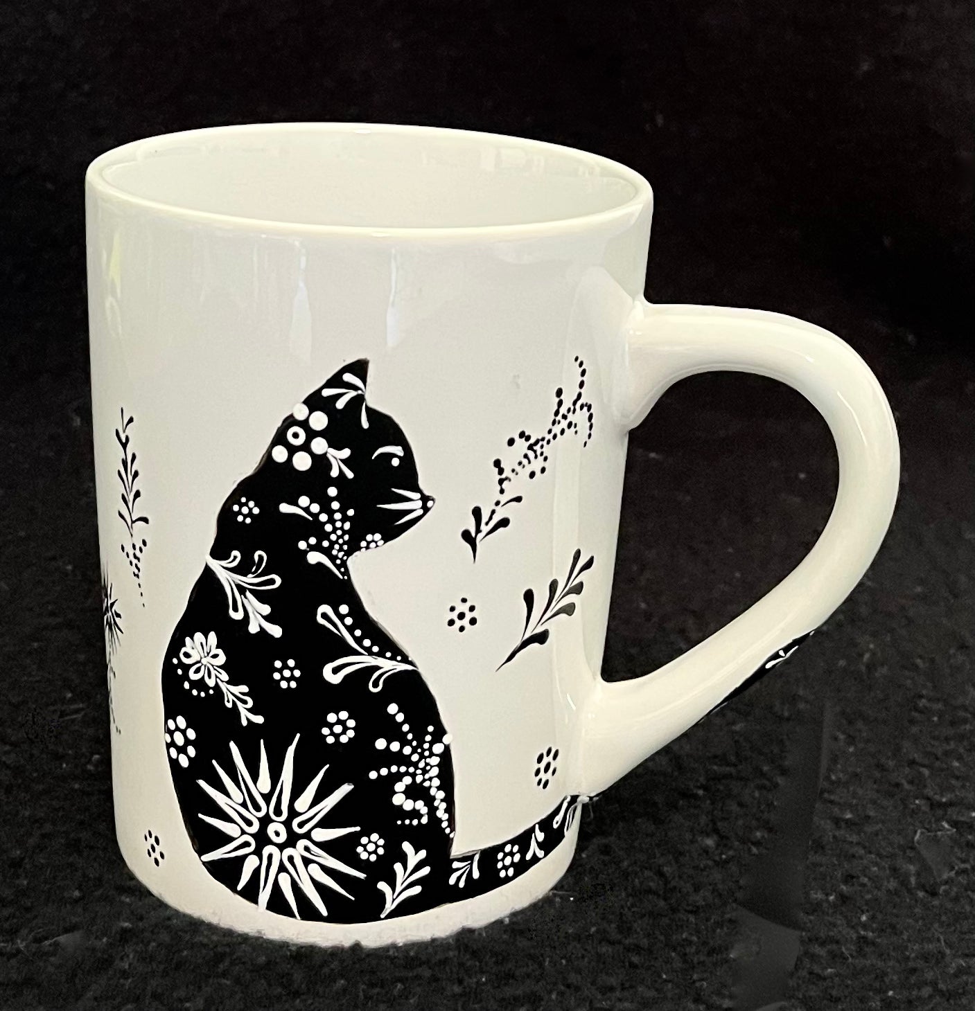 Damask Cat Mugs