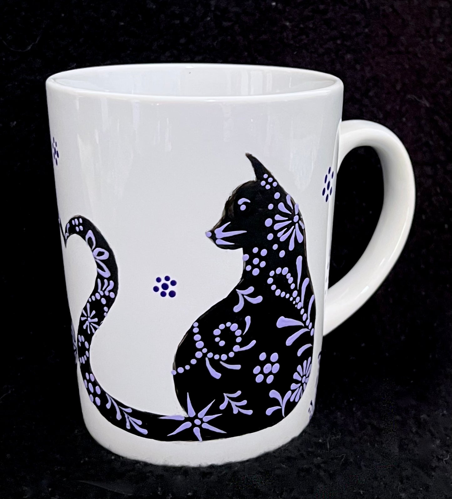 Cat Mug - Heart Tail, Lavender