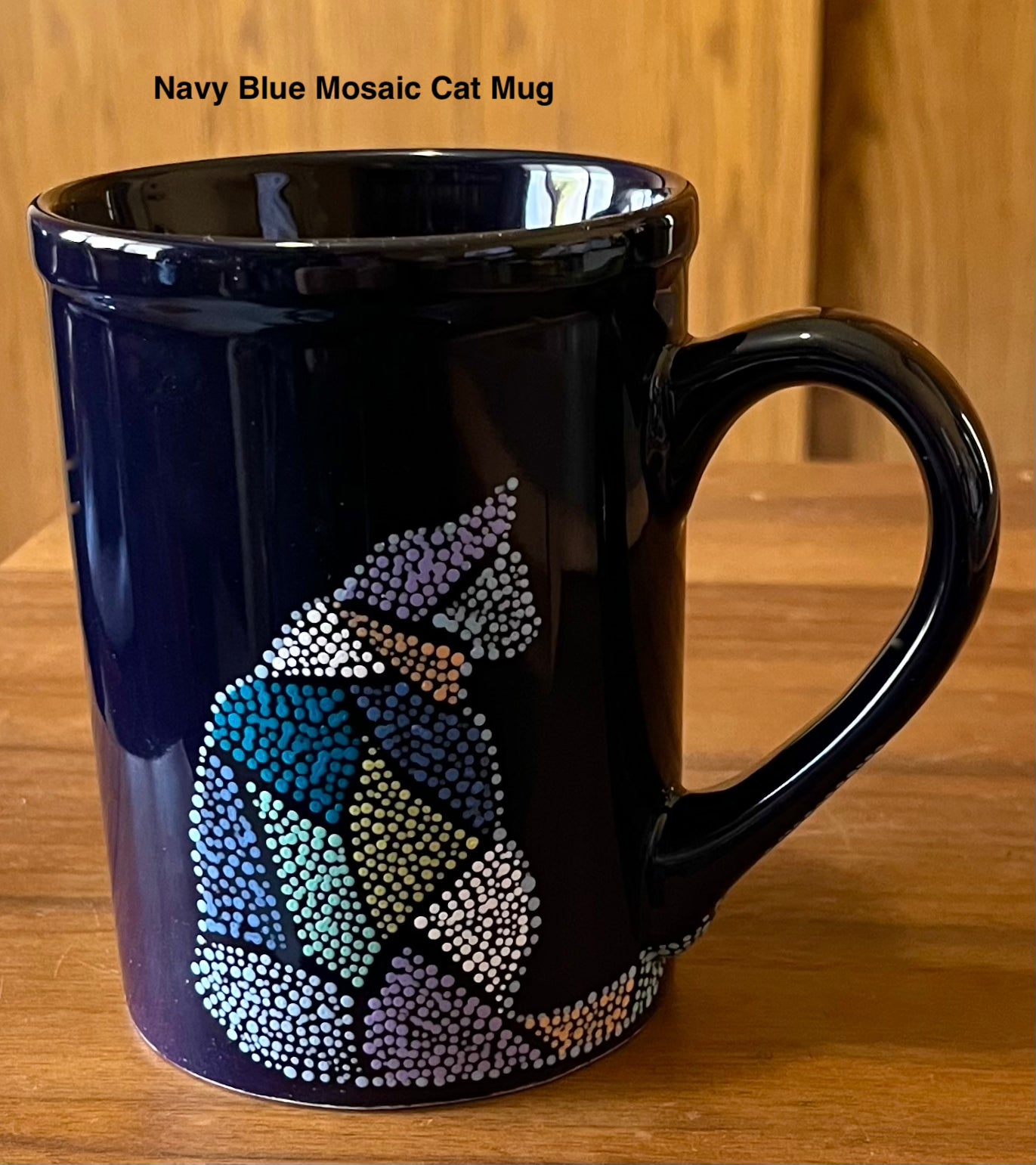 Mosaic-style Cat Mug
