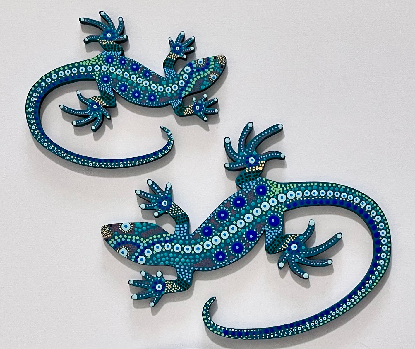 Gecko Wood Cut-outs-Blue