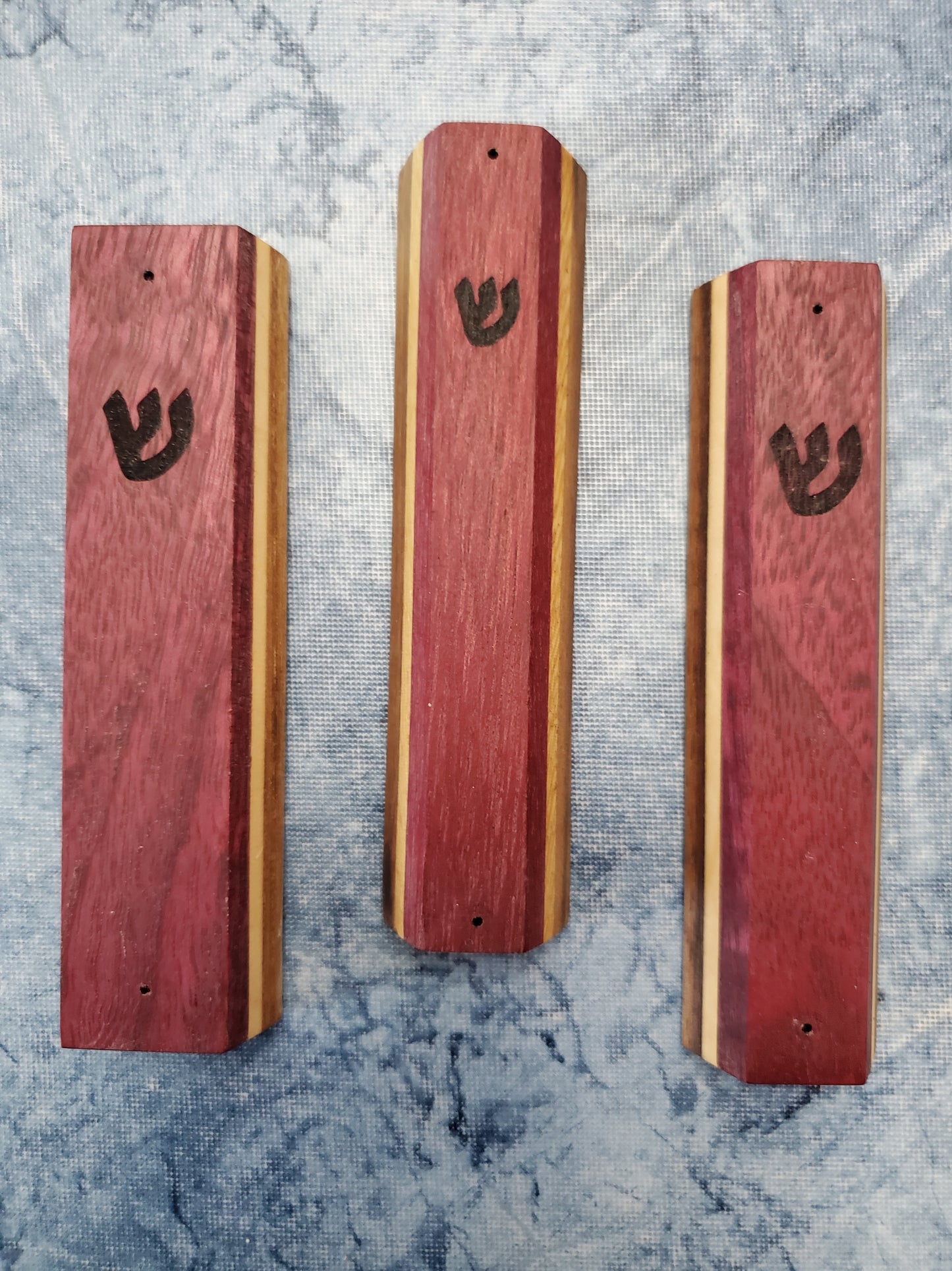 Purple Heart Mezuzah