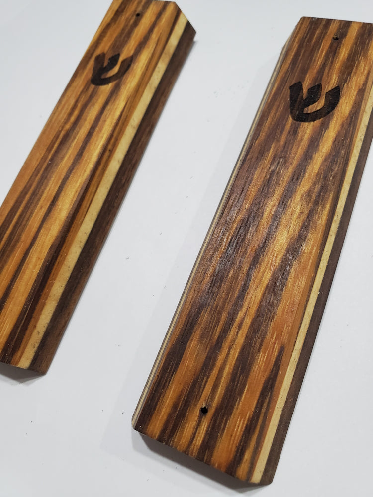 Zebra Wood Mezuzah
