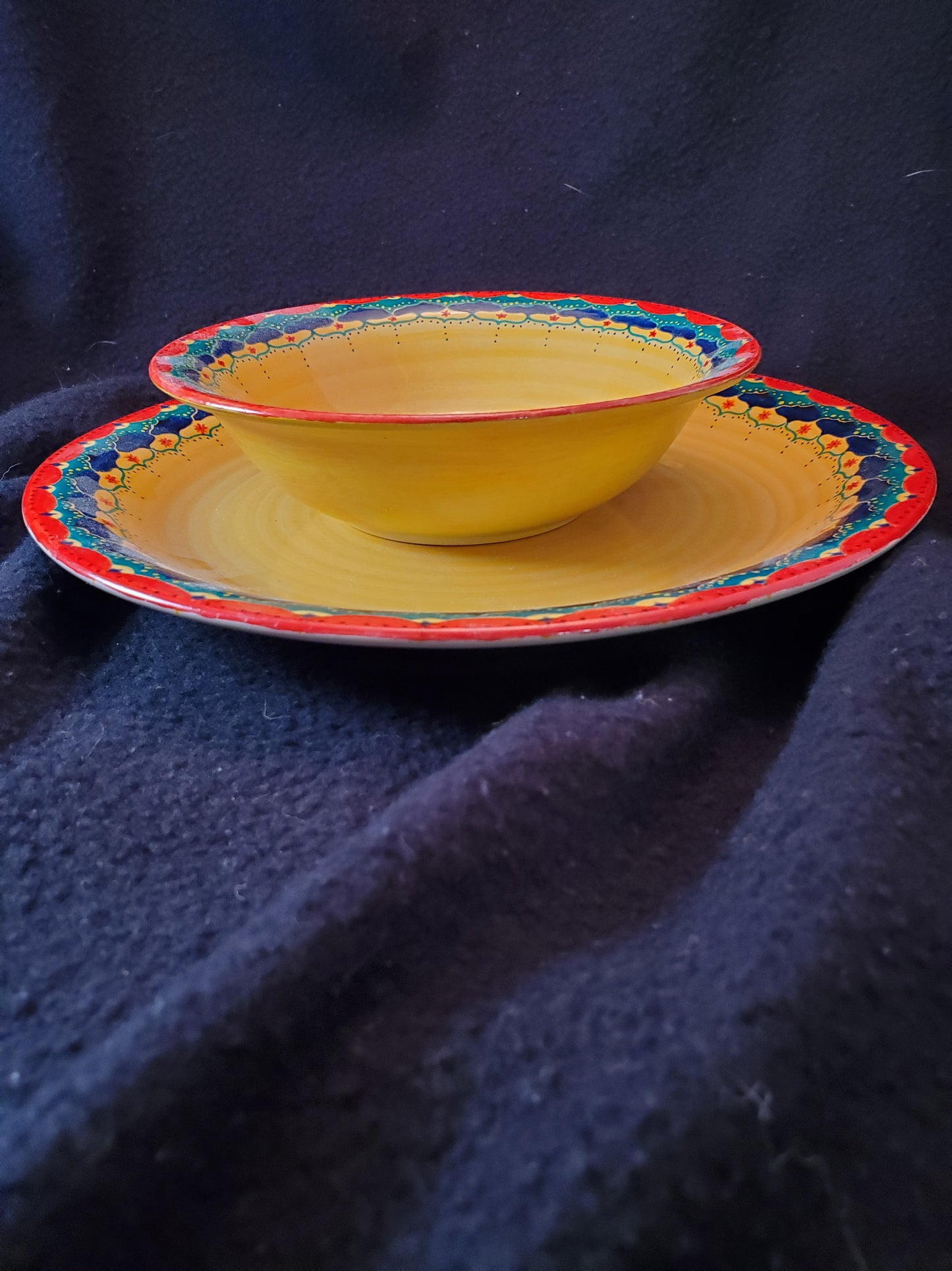 Yellow Bowl & Plate Set