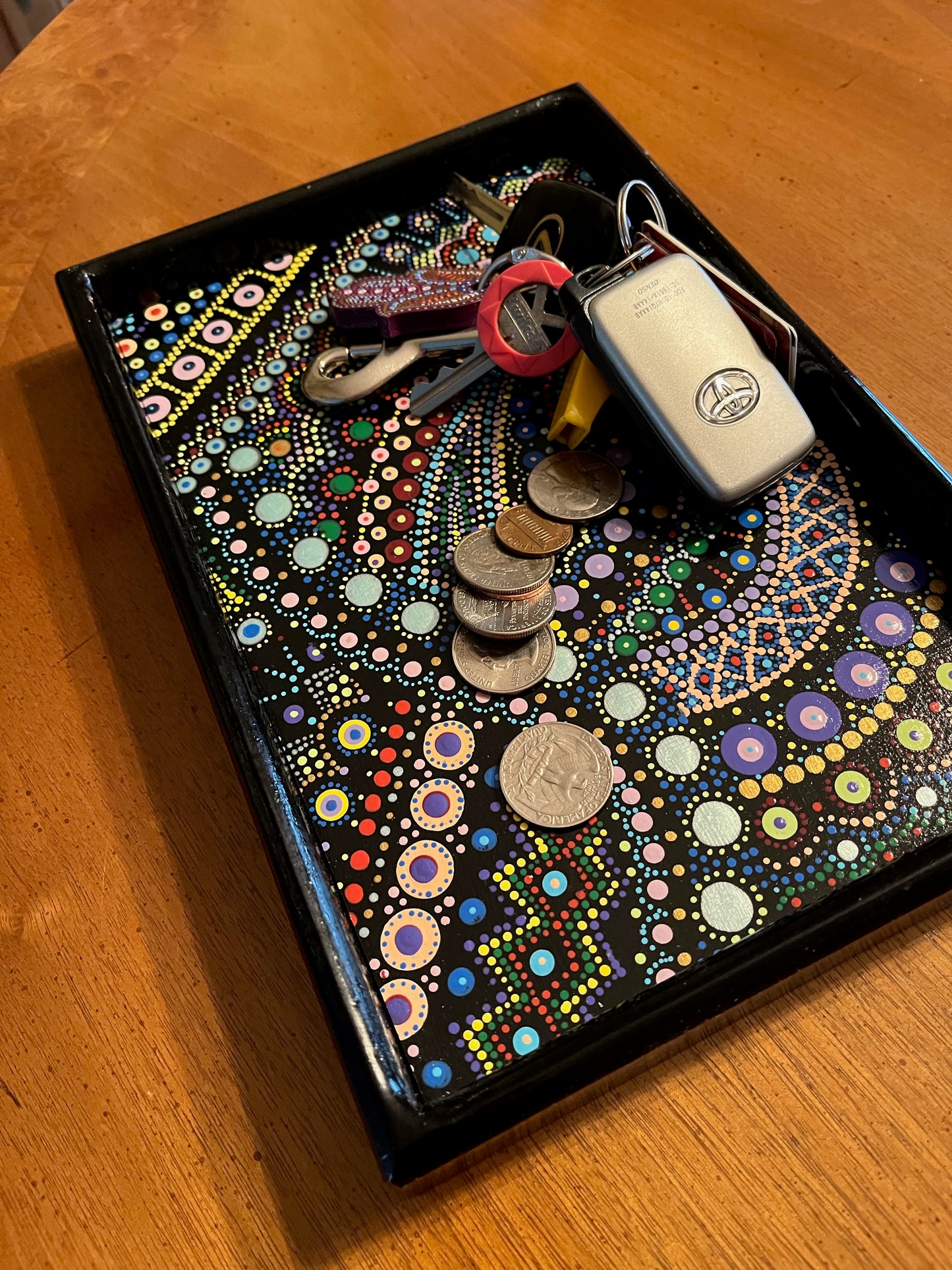 Valet Tray with hand-painted black base