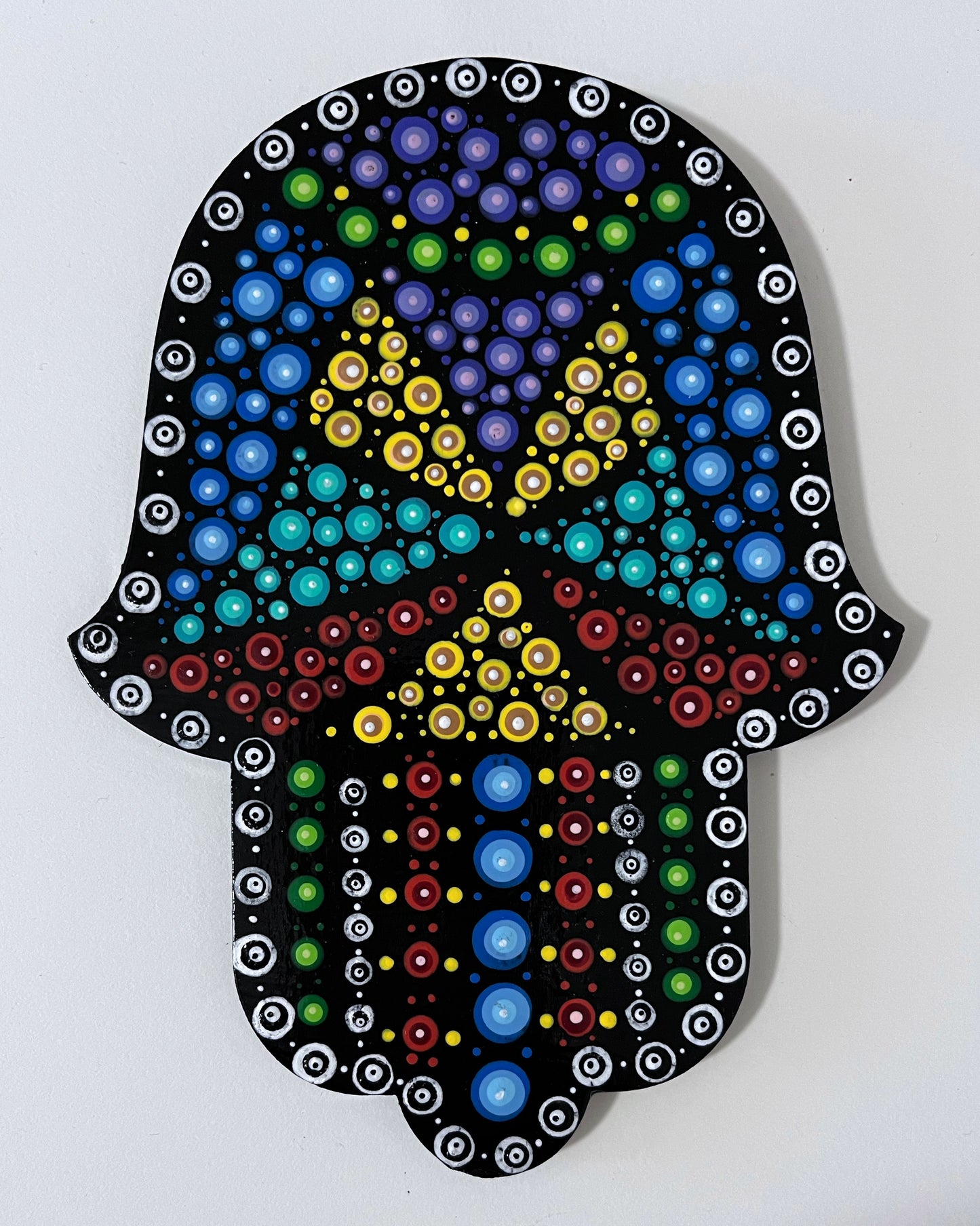 Hamsa - Black multicolored, Large (6 in.)