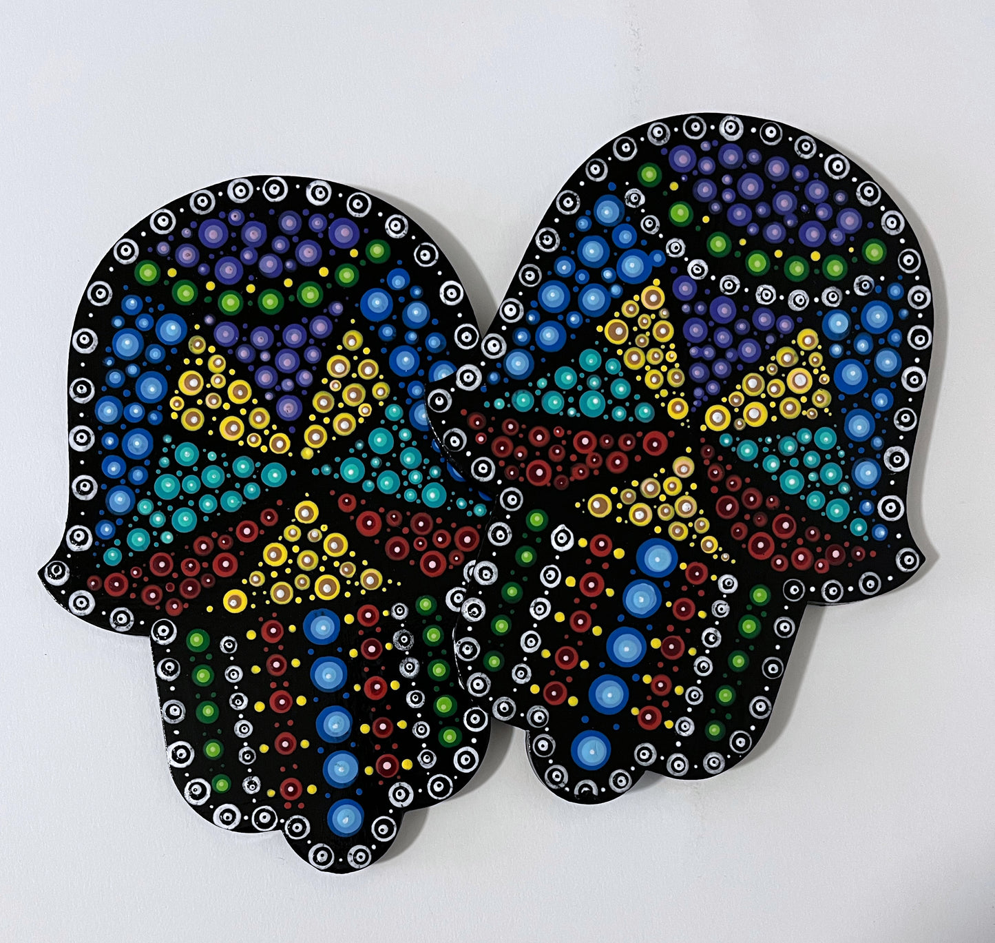 Hamsa - Black multicolored, Large (6 in.)
