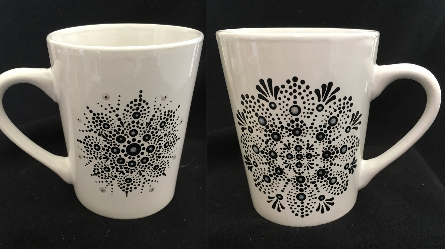 Black & Silver Mandala Mug 3