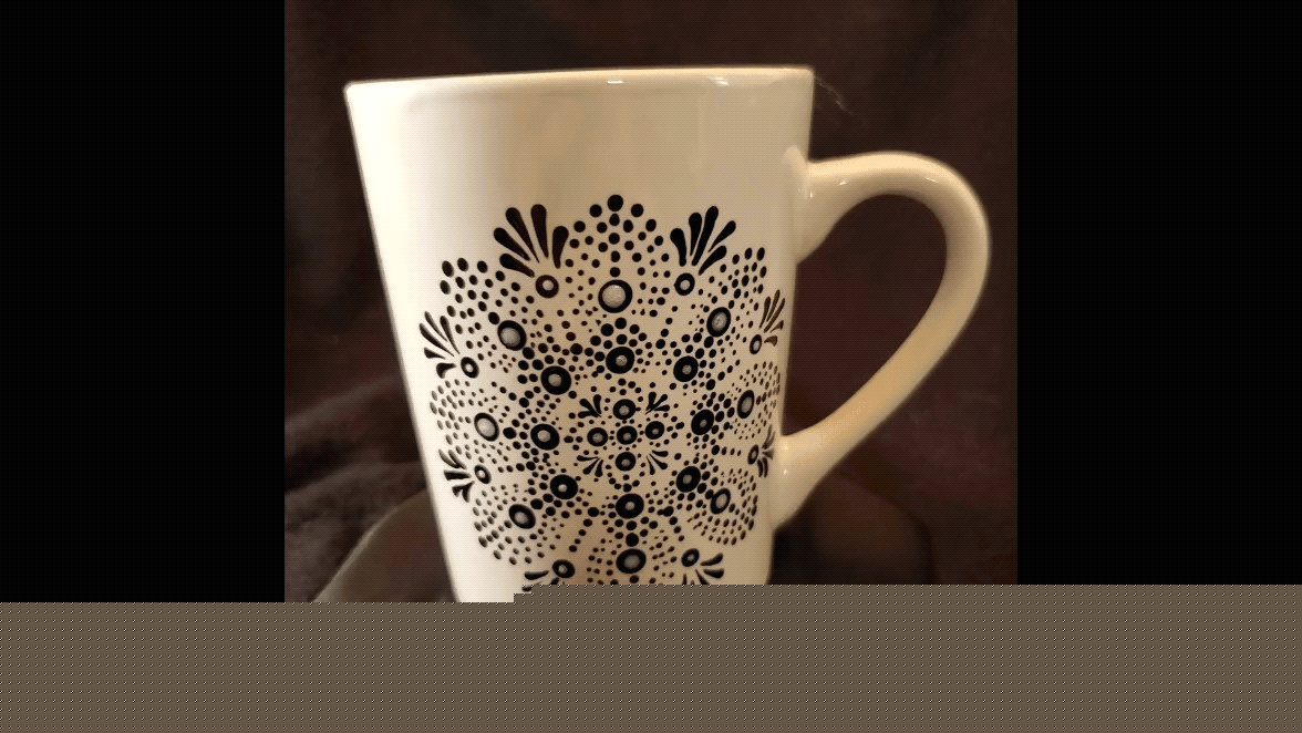 Black & Silver Mandala Mug 3
