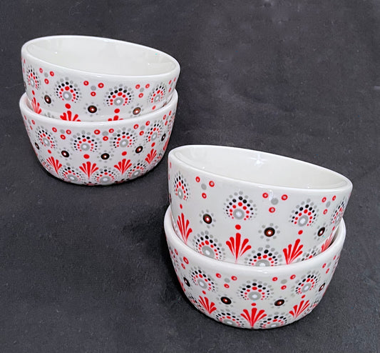 Scarlet & Grey Dip Bowl