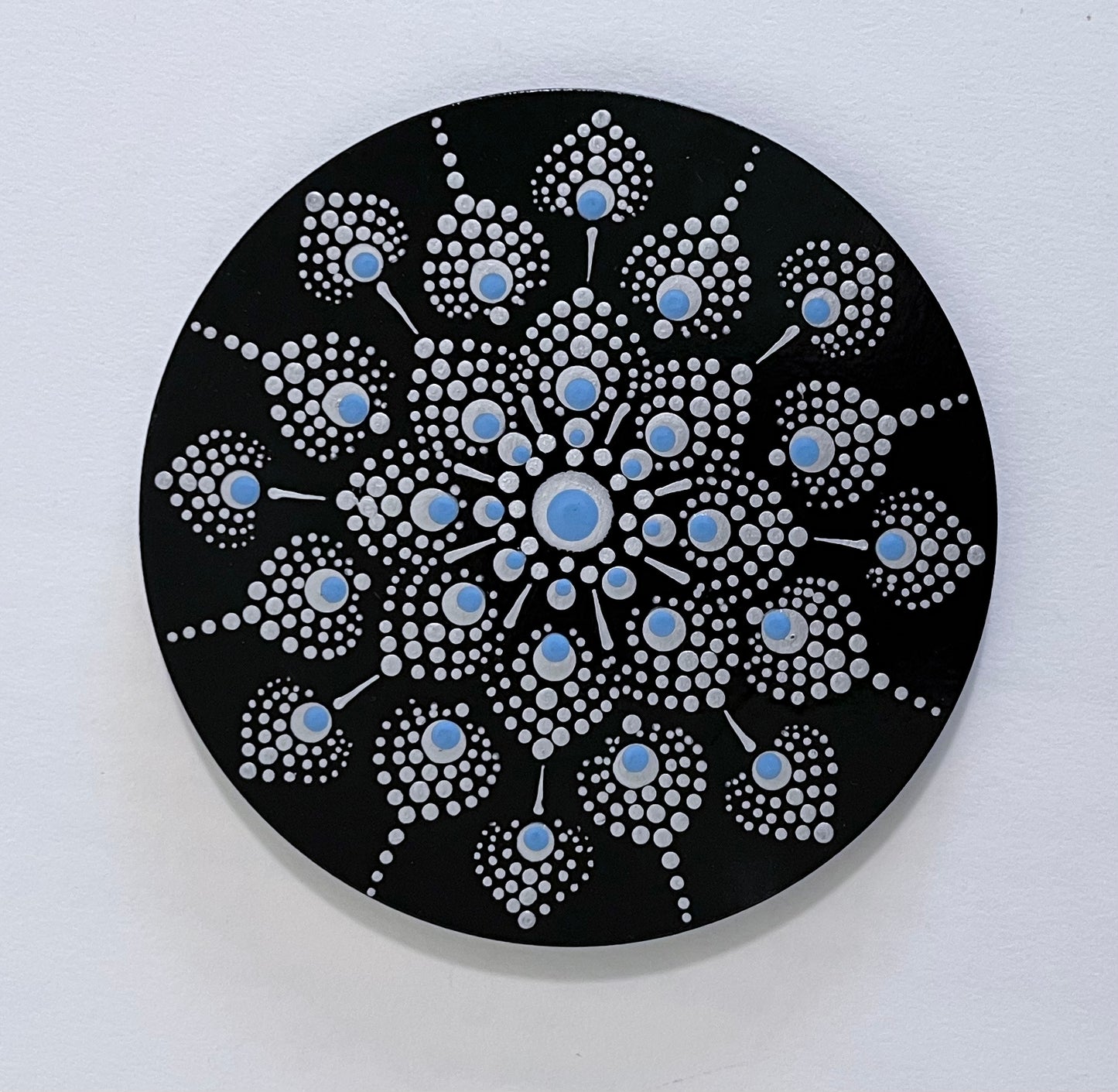 Round Mandala Coasters - Black (set of 4)