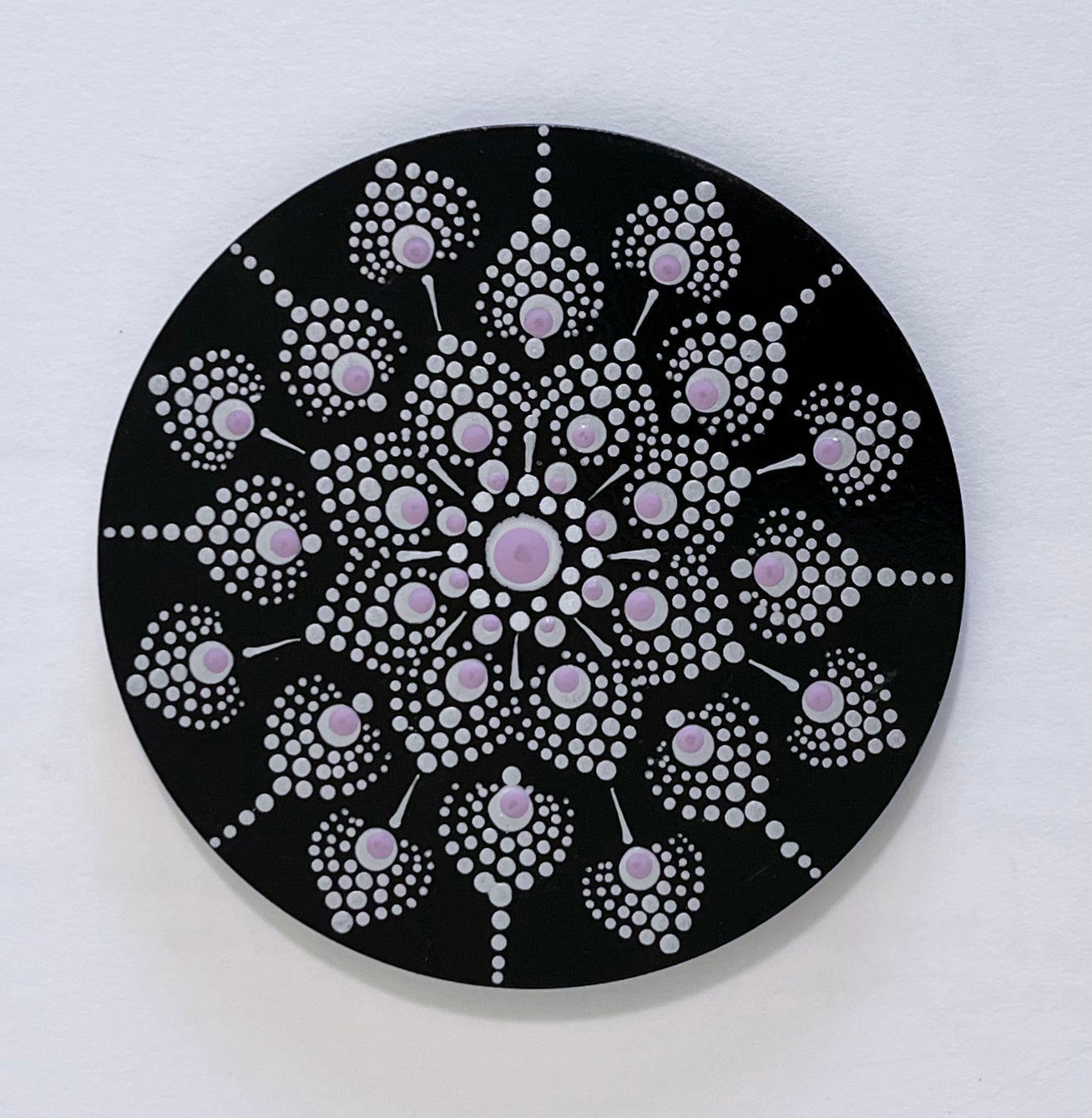 Round Mandala Coasters - Black (set of 4)