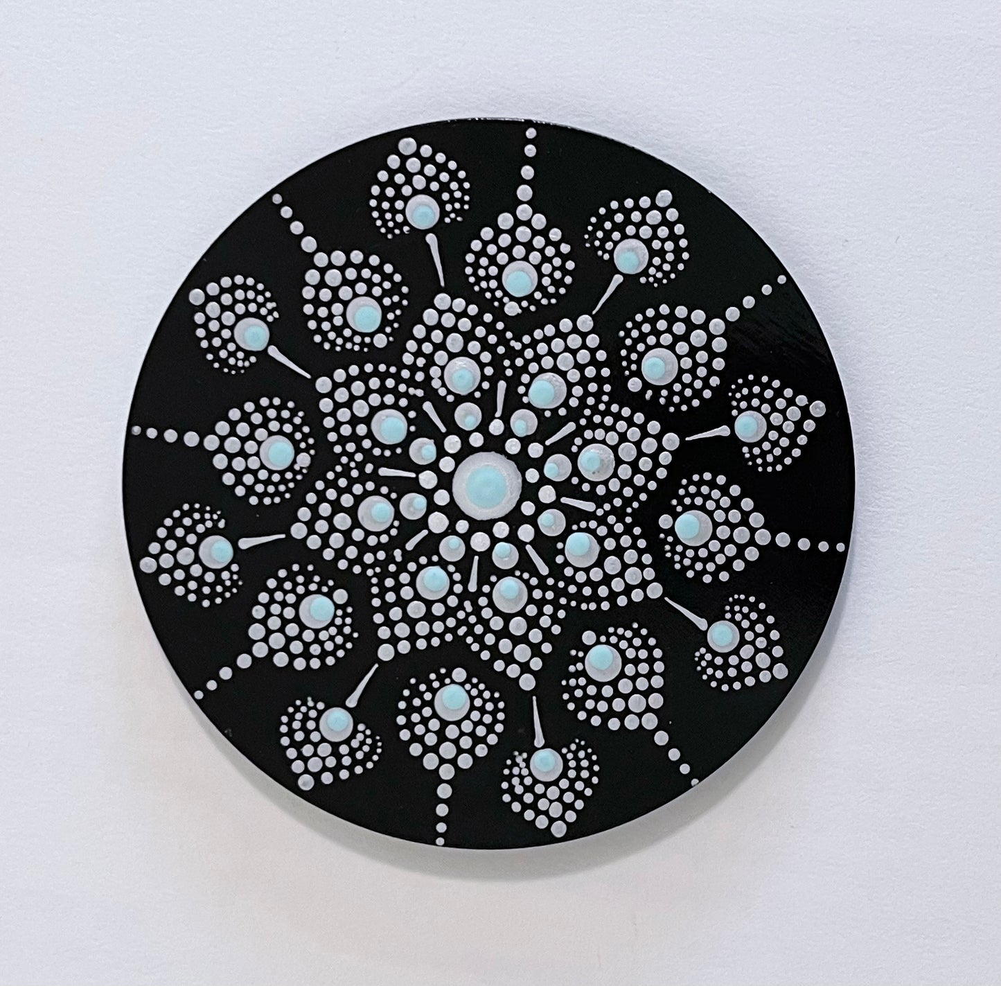 Round Mandala Coasters - Black (set of 4)