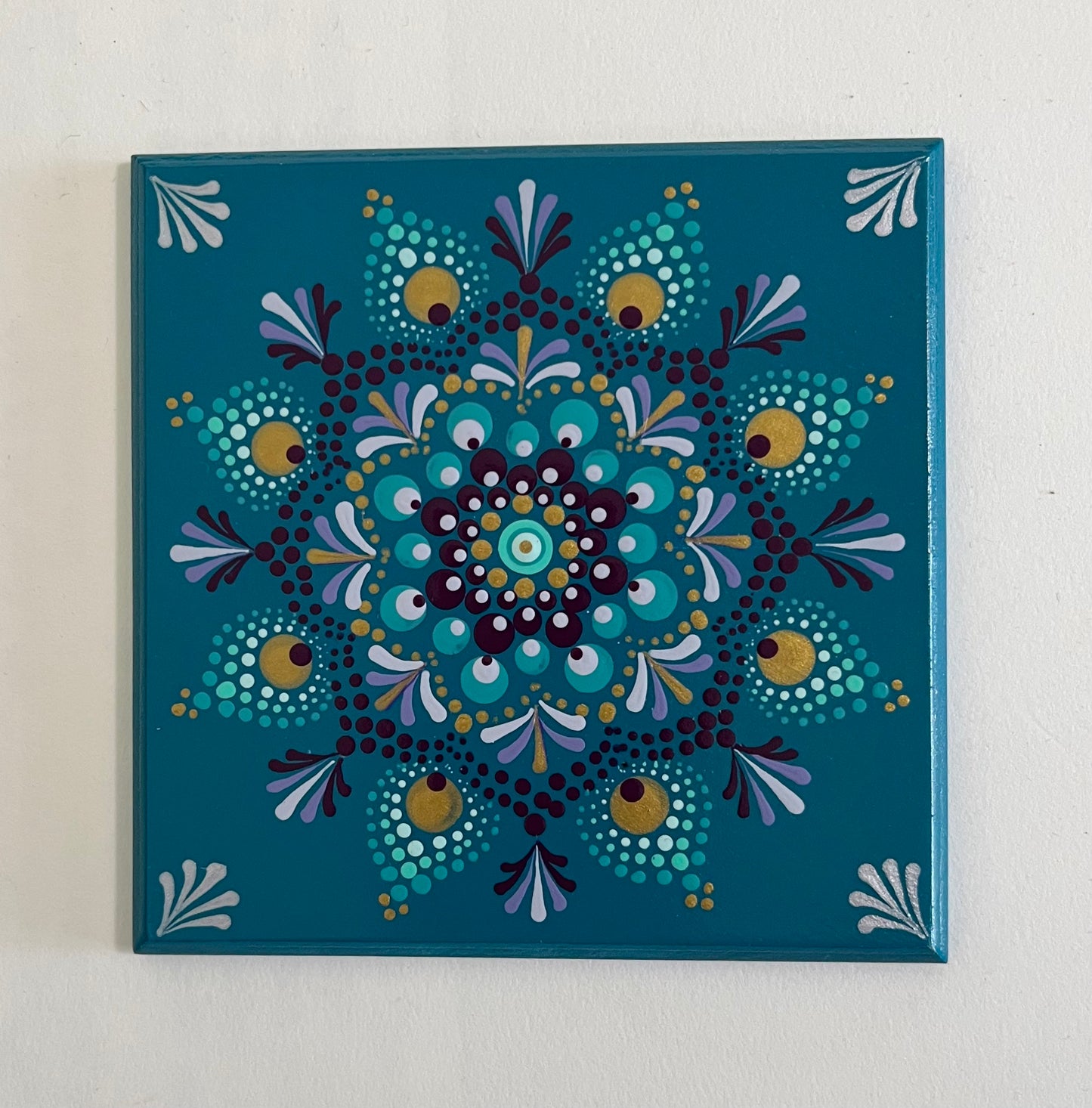 Mandala Coaster - Lagoon Green (set of 2)