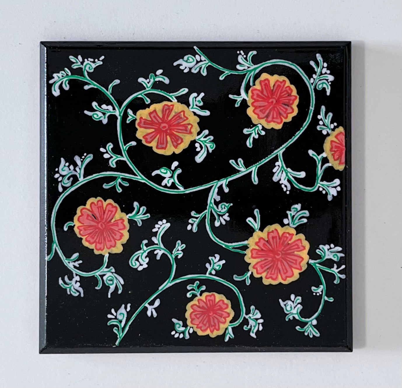 Chinese-inspired Coasters - Black (set of 4)