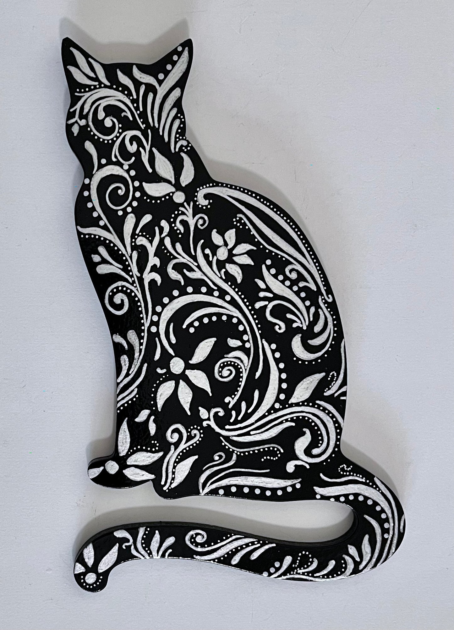 Black Cat Wood Cut-out 8 in