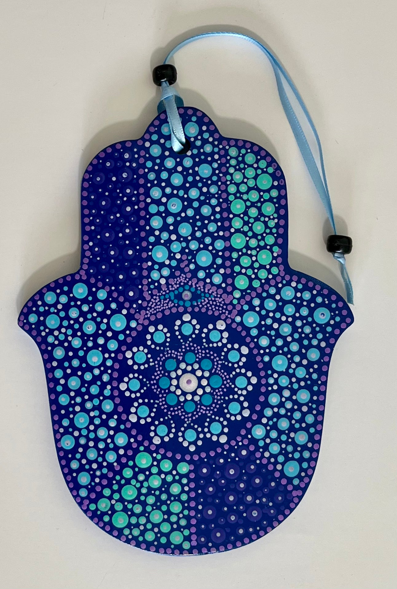 Hamsa - Mosaic style with Mandala and Eye (6 inch)