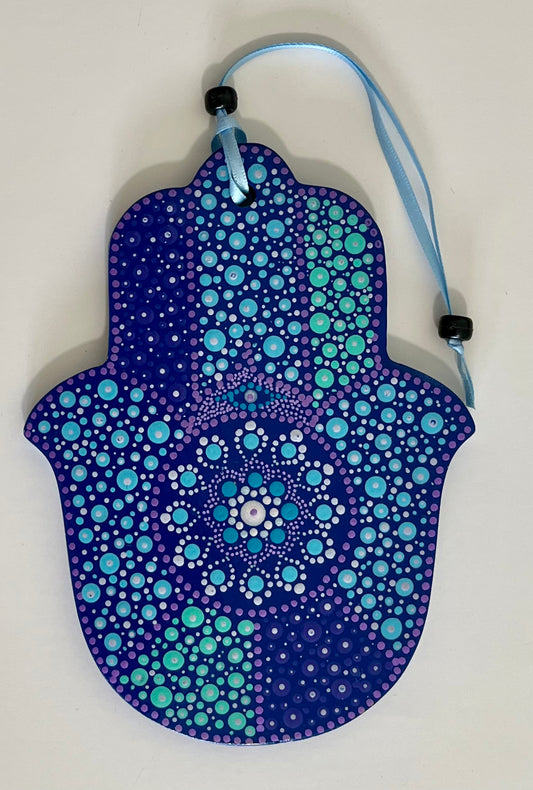 Hamsa - Mosaic style with Mandala and Eye (6 inch)