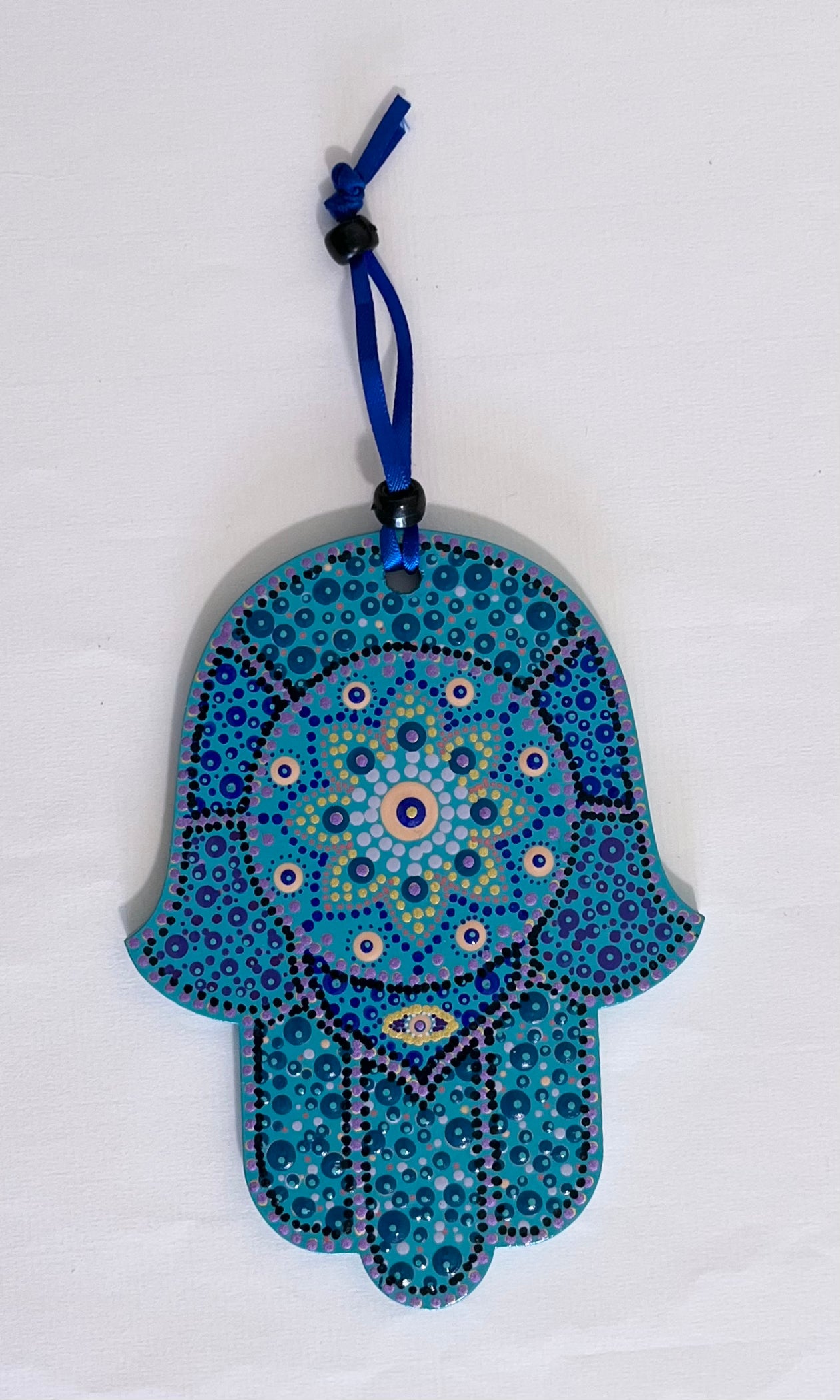 Hamsa - Mosaic style with Mandala and Eye (5 inch)