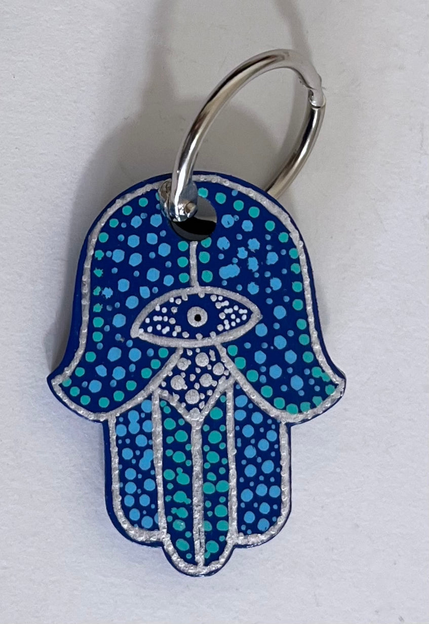 Hamsa Dot Keychains