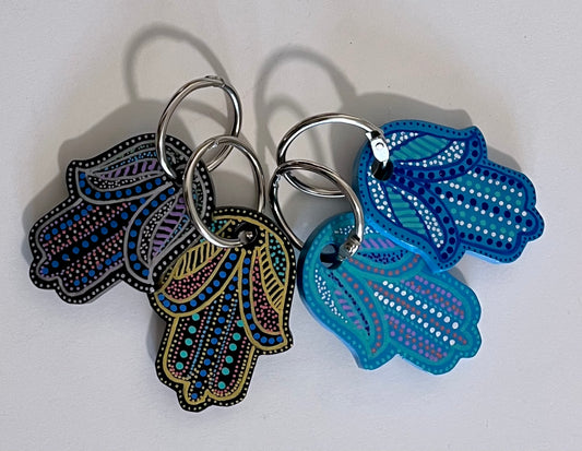 Hamsa Angel Wing Keychains