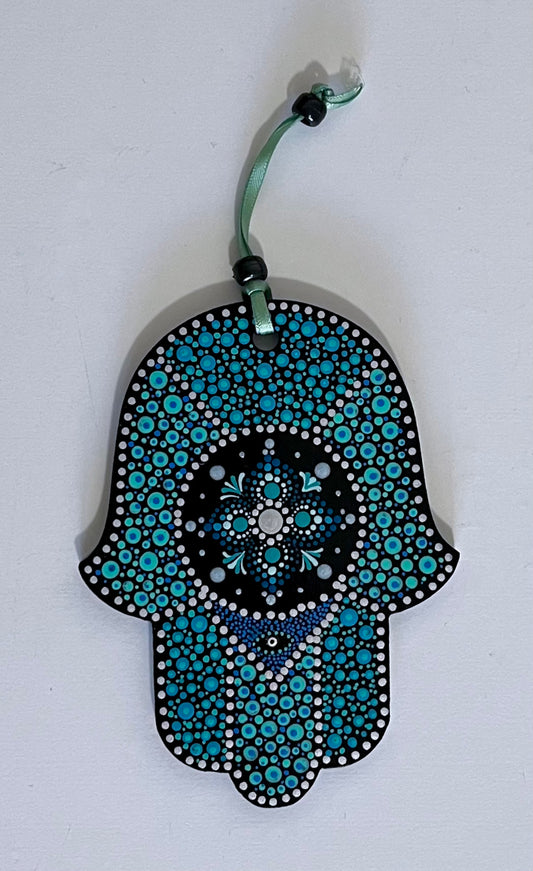 Hamsa - Mosaic style with Mandala and Eye (5 inch)