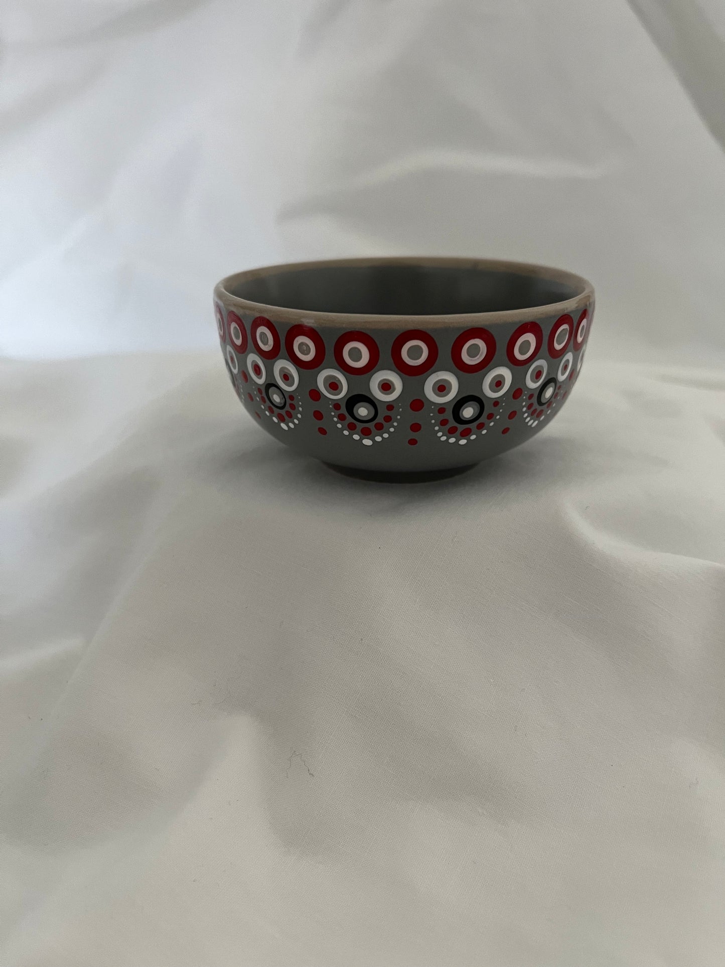 Small Scarlet and Grey Bowls