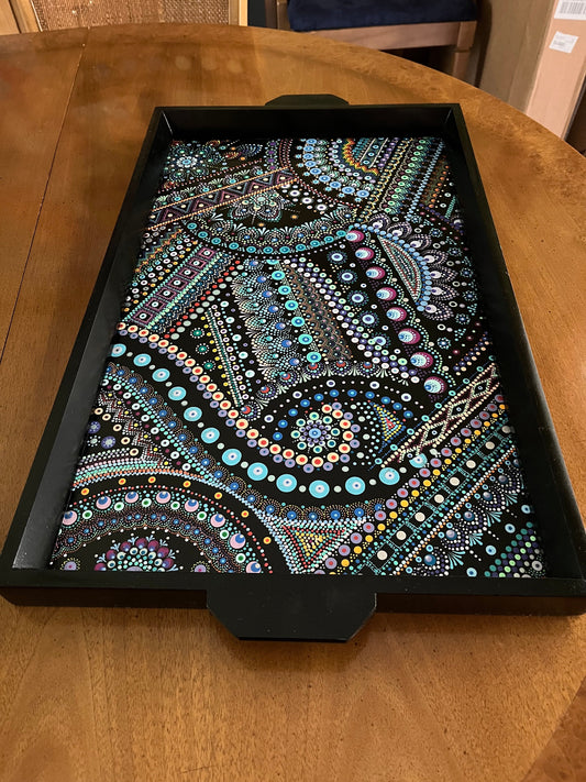 Black Dot Pattern Serving Tray