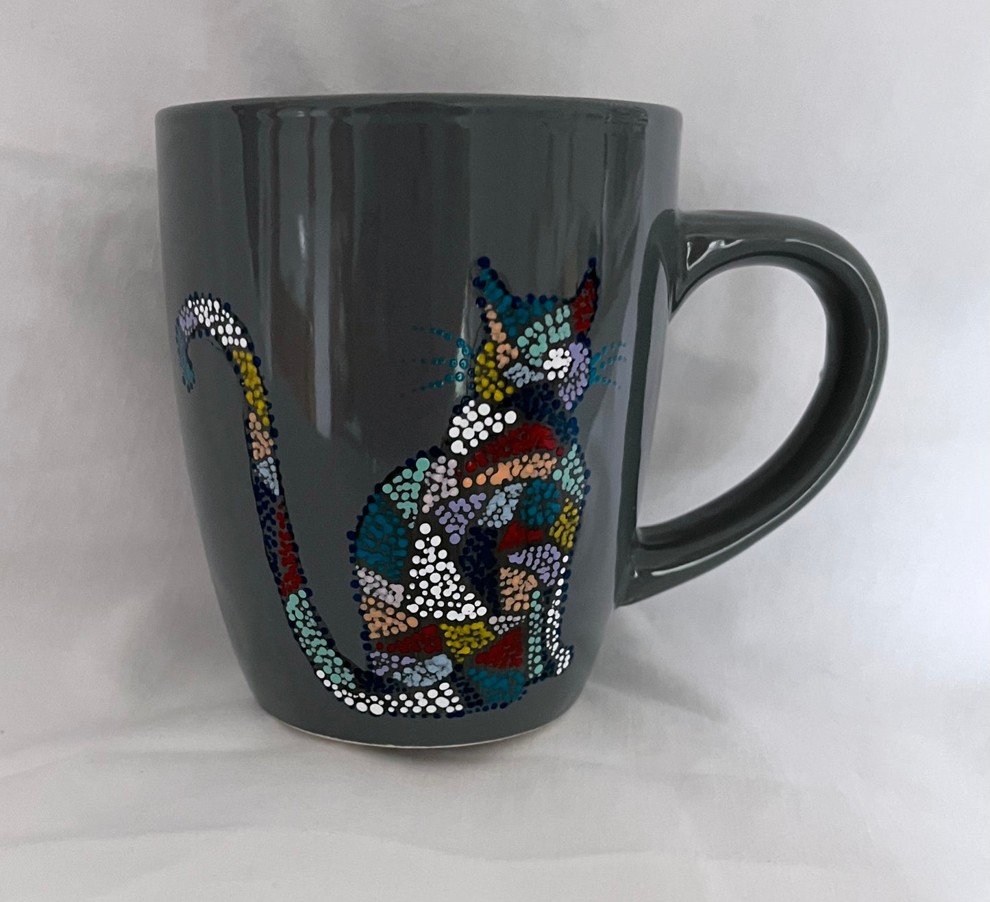 Grey Cat Mug 10 oz