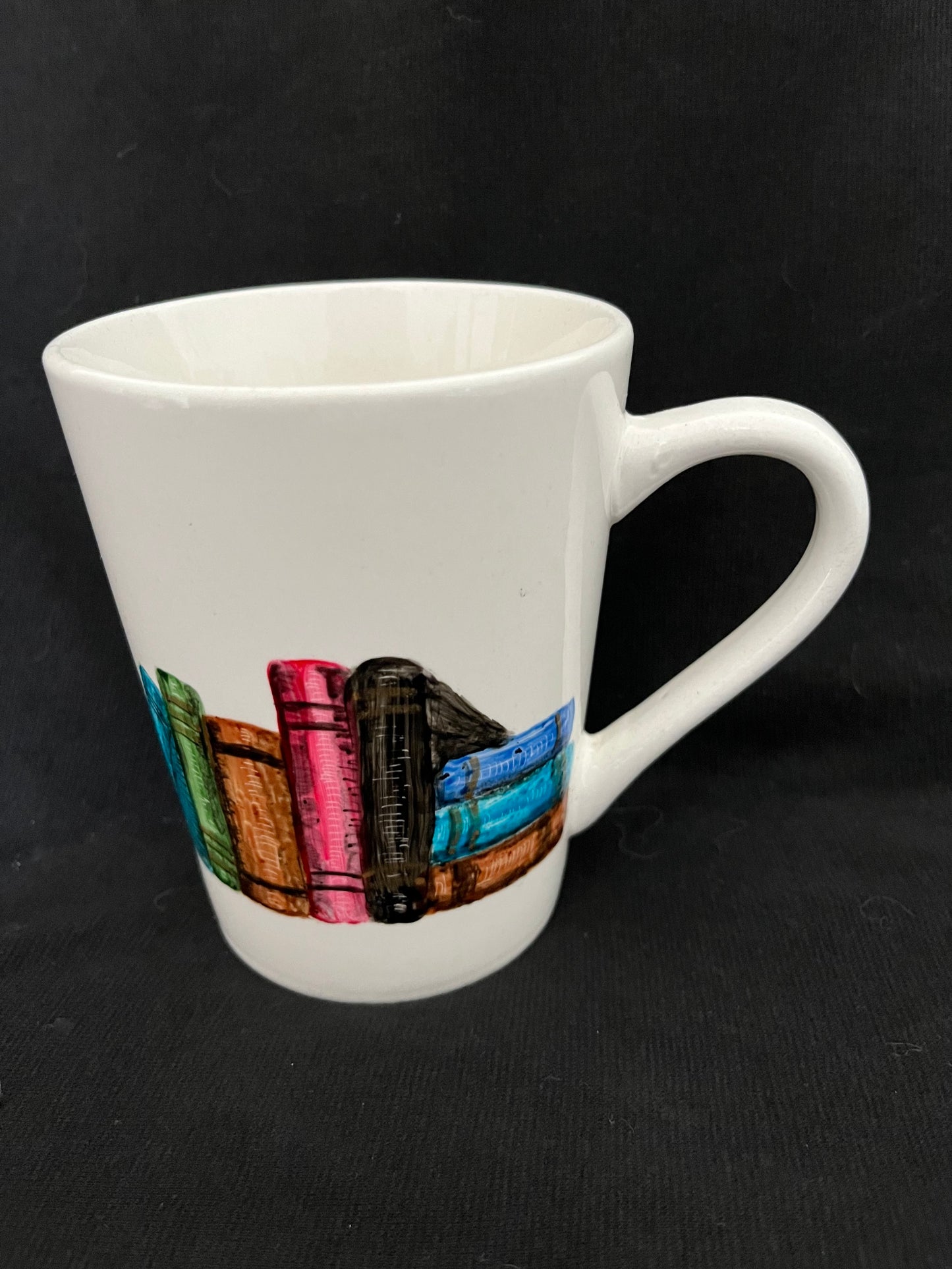 White Bookshelf Mug