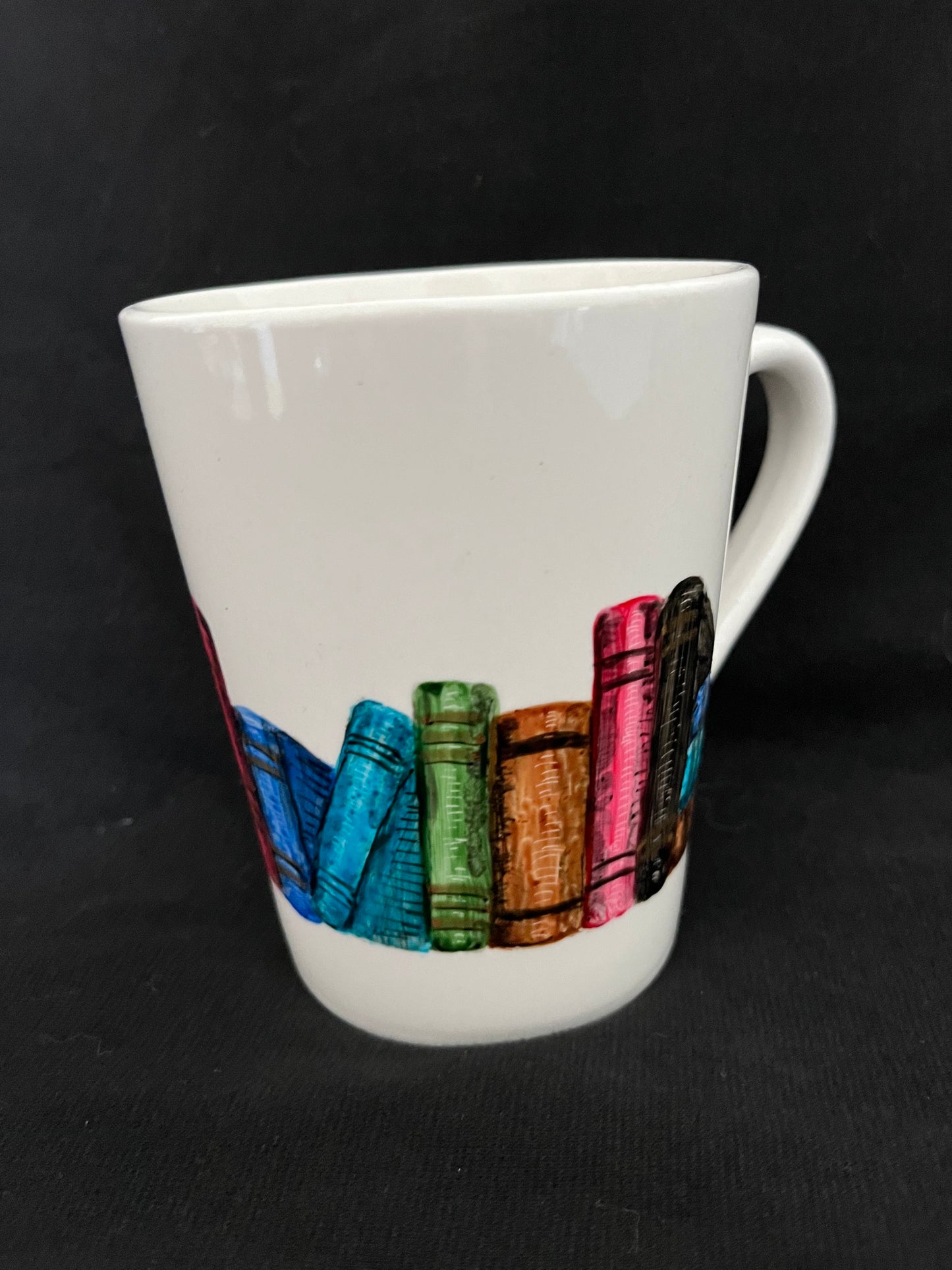 White Bookshelf Mug