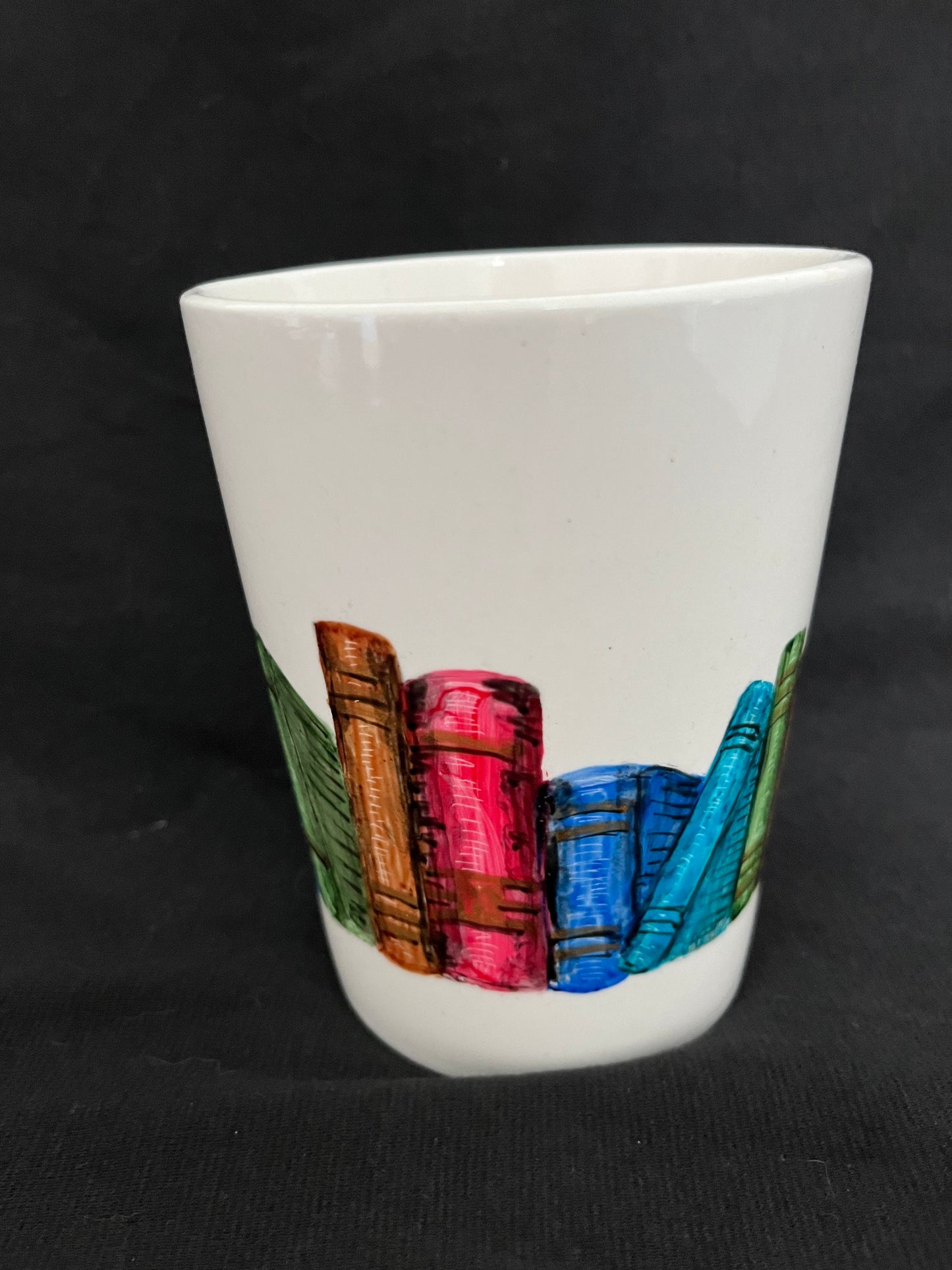 White Bookshelf Mug