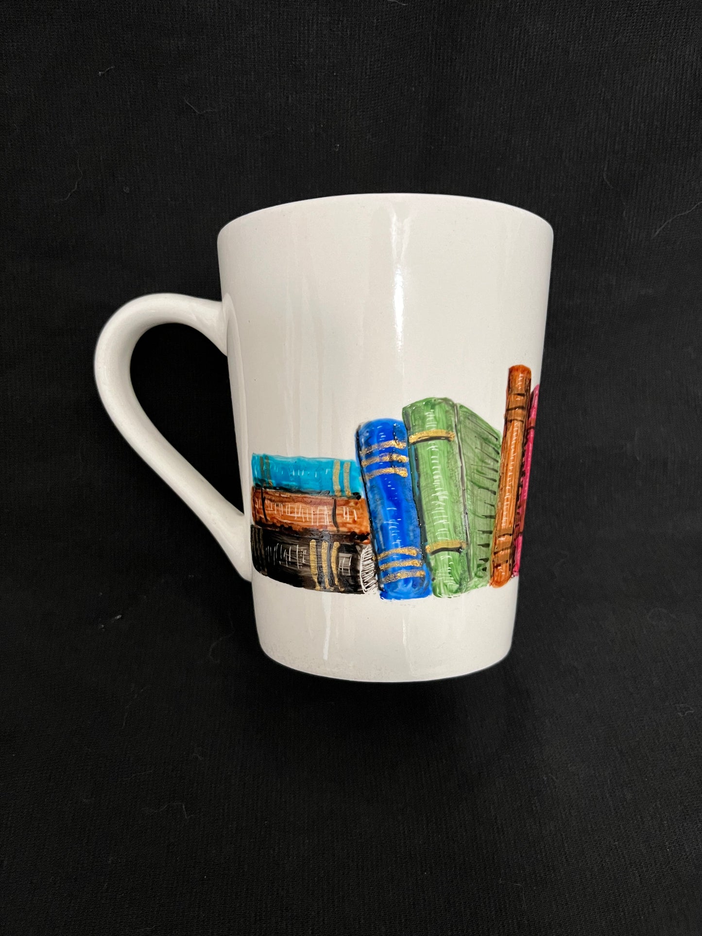 White Bookshelf Mug